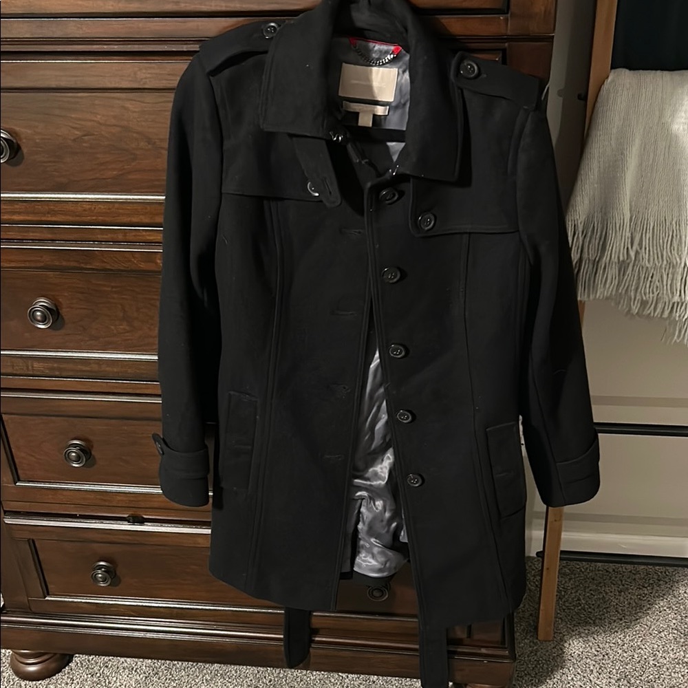Banana Republic woman’s Black Pea Coat- size M